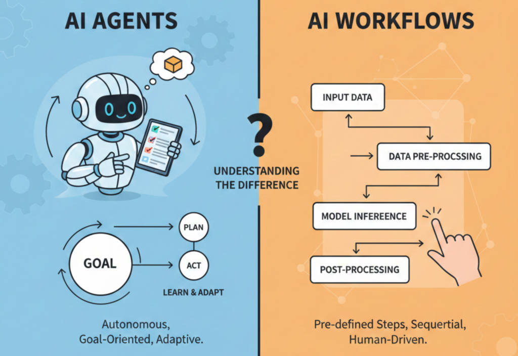 Understanding the Difference: AI Agents vs AI Workflows