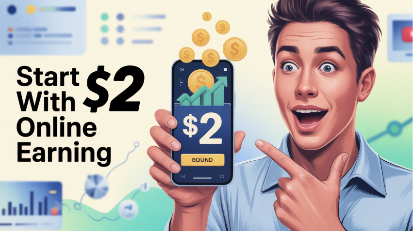 How to make money online with $2