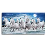 Seven Running Horses Canvas Painting by Glexy Lights