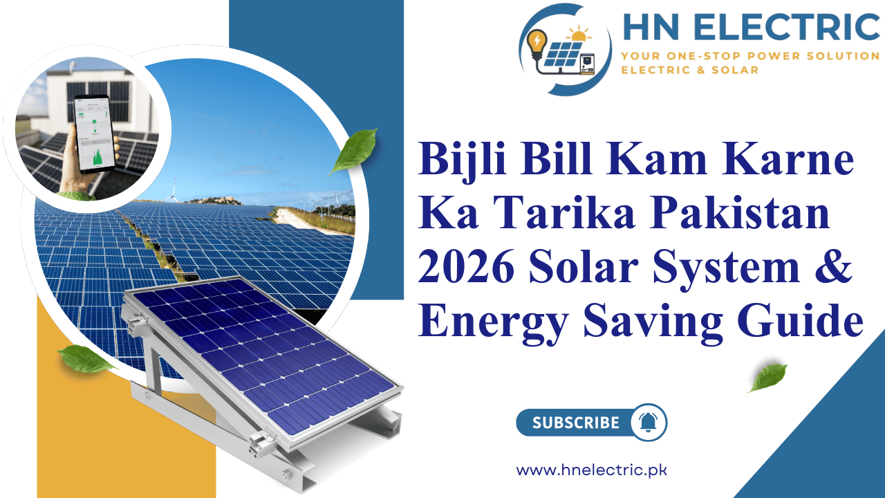 Bijli Bill Kam Karne Ka Tarika Pakistan 2026 – Solar System & Energy Saving Guide