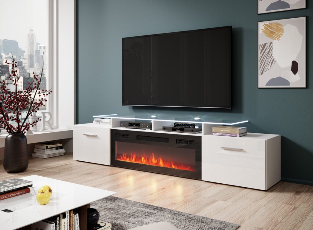 From Screen to Flame: Styling a TV Stand for 65 Inch TV From Screen to Flame