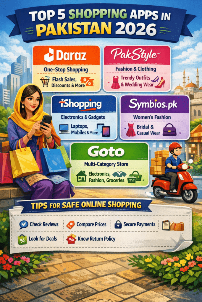 Top 5 Online Shopping Apps in Pakistan (2026 Updated)