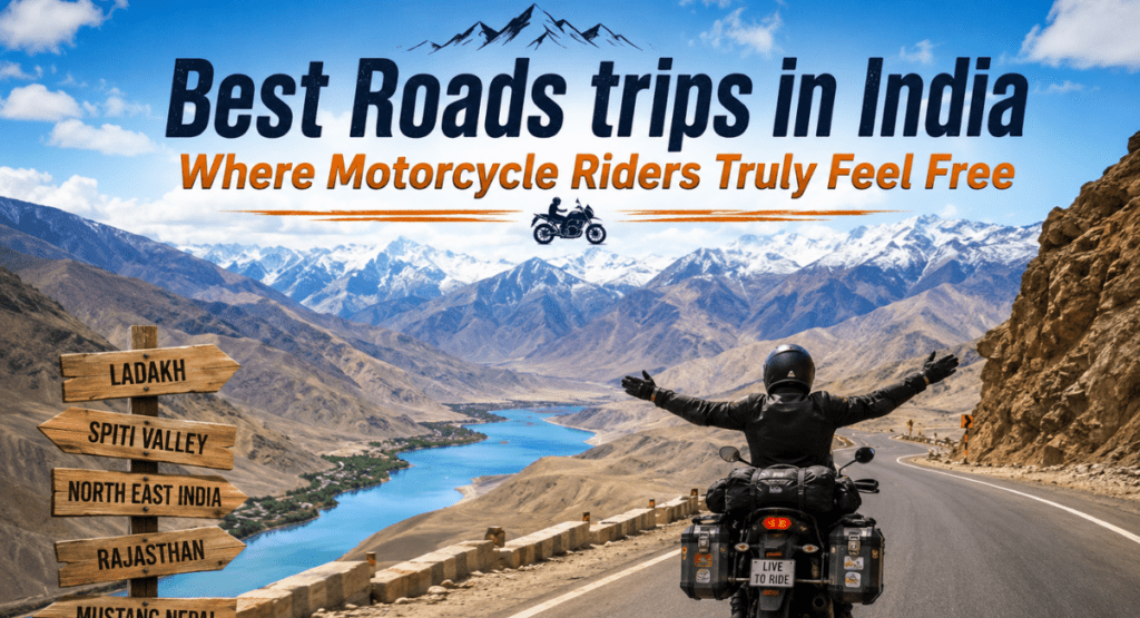 Best Roads trips in India Where Motorcycle Riders Truly Feel Free