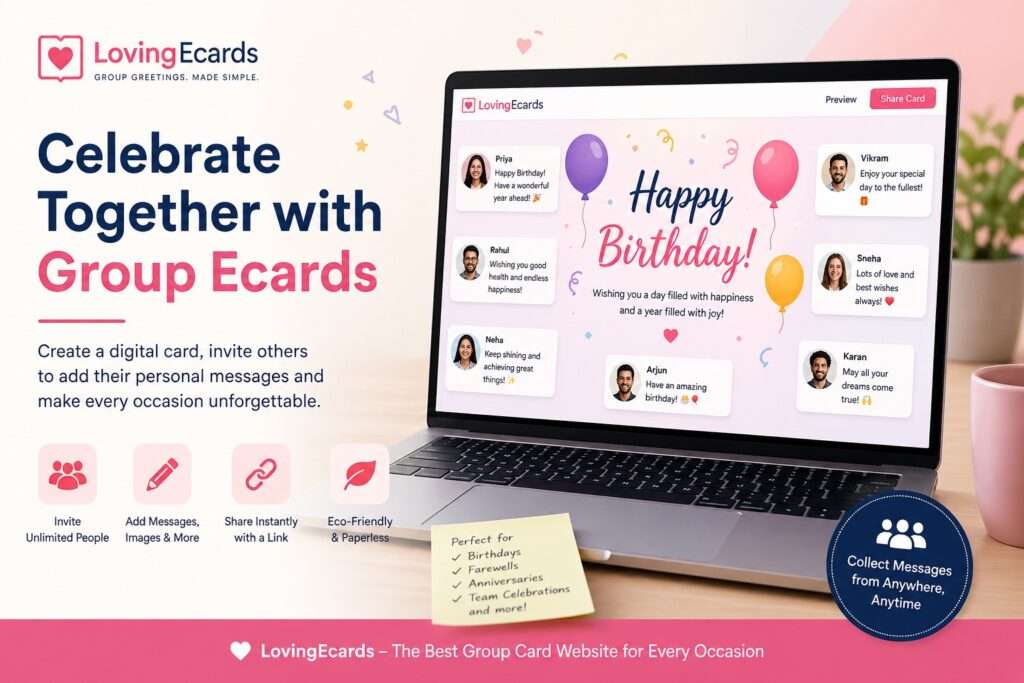 Best Group Card Website for Shared Online Greeting Cards | LovingEcards
