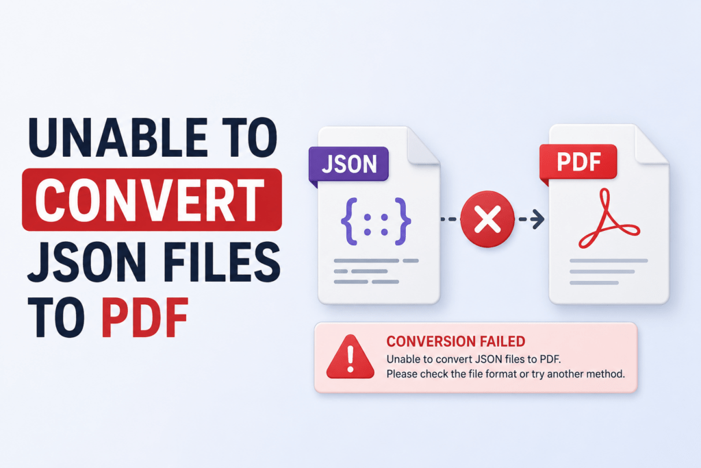 Unable to Convert JSON Files to PDF? Here’s the Easy Fix Guide