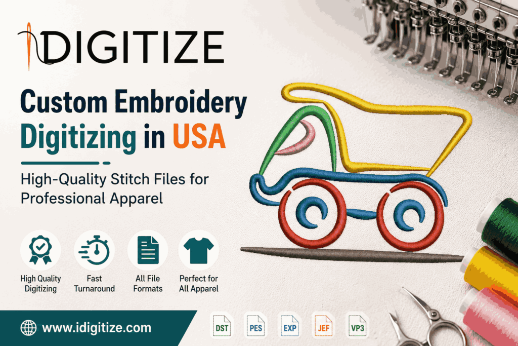 Custom Embroidery Digitizing in USA for Hats and Uniforms