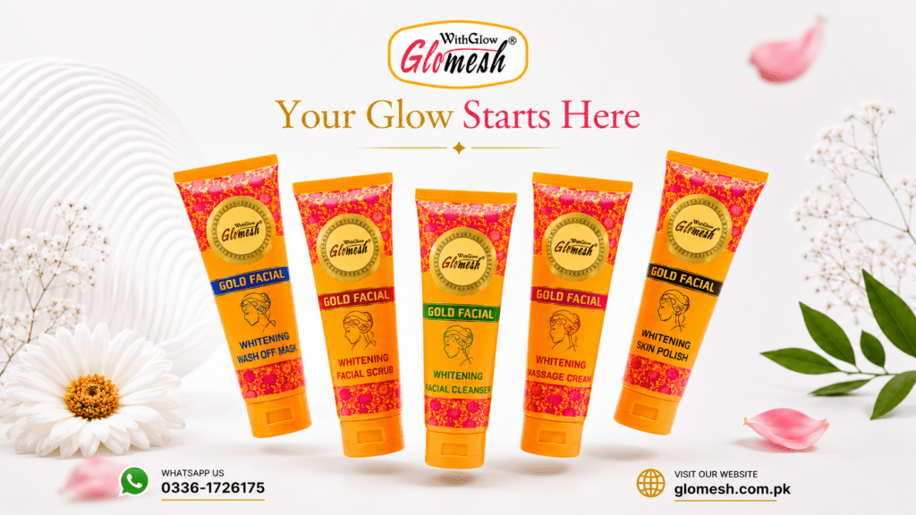 Best Gold Facial Kit in Pakistan: Achieve a Salon-Like Glow at Home with Glomesh Gold Facial Kit 5 in 1