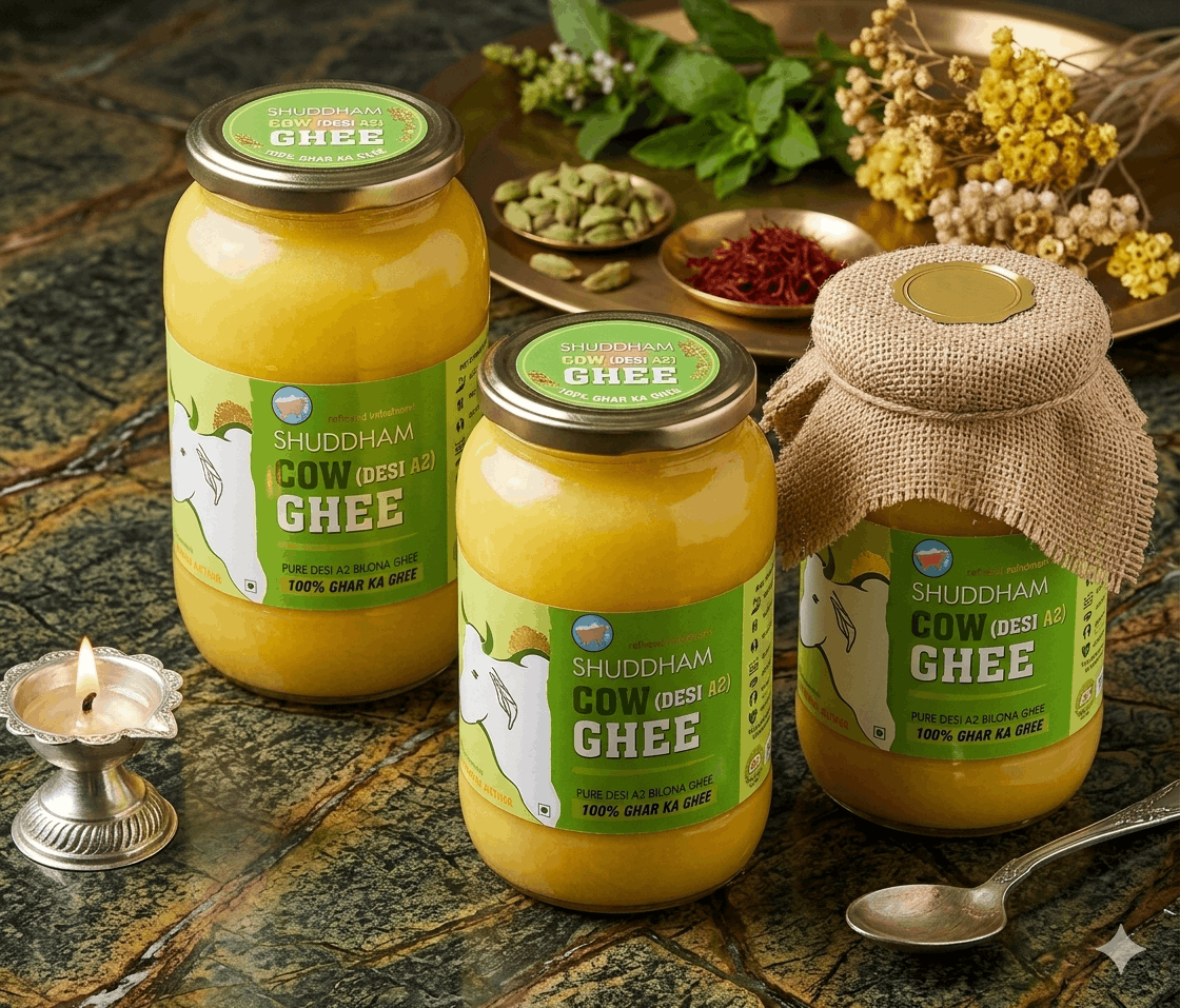 3 Ltrs Shuddham Organics Pure A2 Ghee – Traditional Purity for Modern Healthy Living