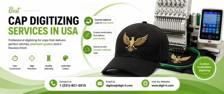 Quick Turnaround Cap Digitizing Company USA