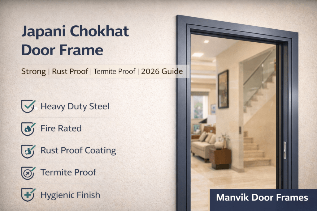 Japani Chokhat Door Frame in India – A Durable and Modern Choice for Every Home | Manvik Door Frames