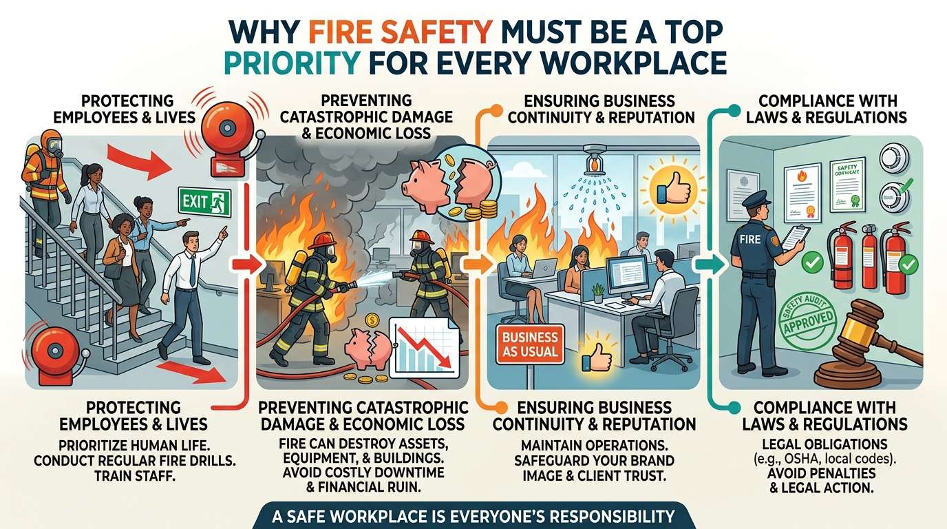 Why Fire Safety Should Be a Priority for Every Workplace Why Fire Safety Should Be a Priority for Every Workplace