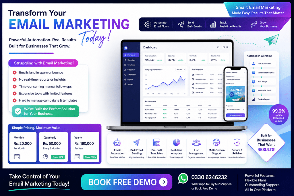 Email Marketing Software: Best Platforms, Features, Pricing & Pakistan Guide Email Marketing Software: Best Platforms, Features, Pricing & Pakistan Guide