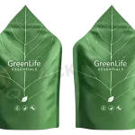 Custom Green Mylar Bags for Strong Daily Packaging Use