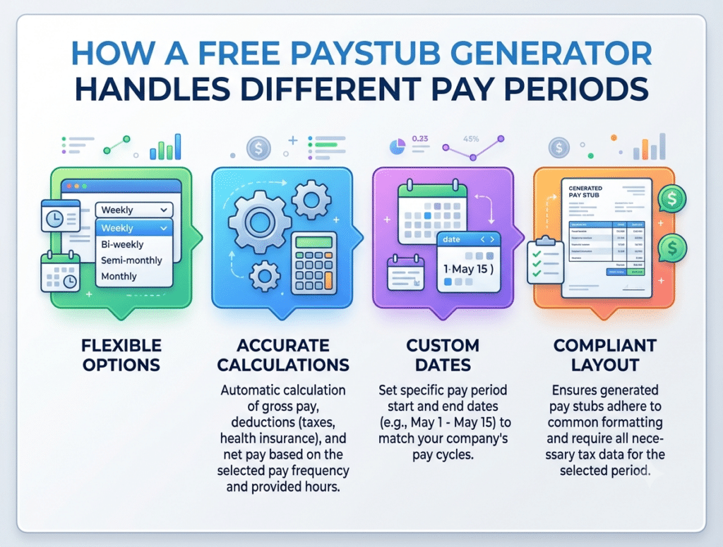 How Does a Free Paystub Generator Handle Different Pay Periods?