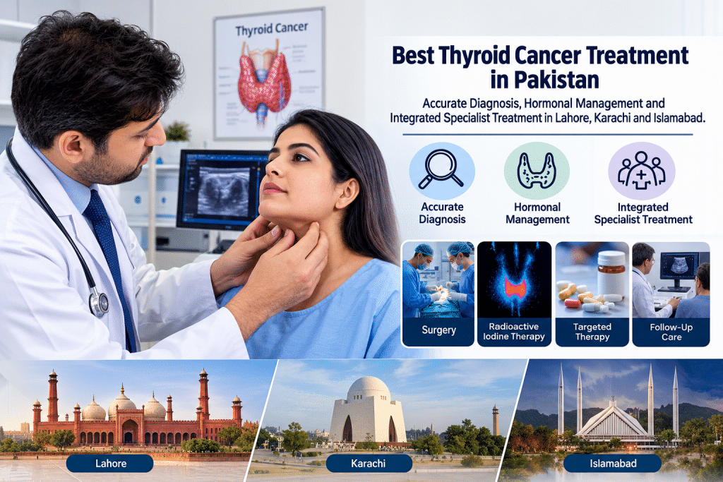 Best Thyroid Cancer Treatment in Pakistan - Accurate Diagnosis, Hormonal Management and Integrated Specialist Treatment in Lahore, Karachi and Islamabad Best Thyroid Cancer Treatment in Pakistan – Accurate Diagnosis, Hormonal Management and Integrated Specialist Treatment in Lahore, Karachi and Islamabad